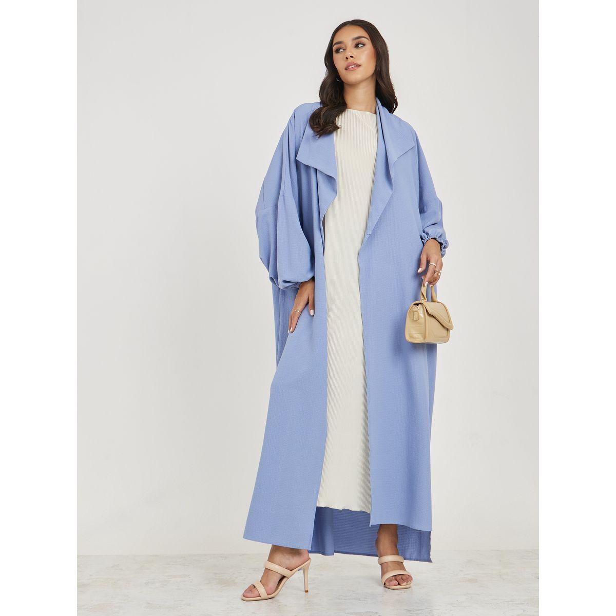 Styli Oversized Maxi Length Textured Kimono-women-clothing-shirtsandblouses-shirts-image-1