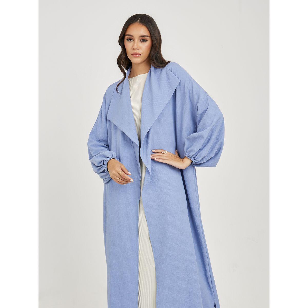 Styli Oversized Maxi Length Textured Kimono-women-clothing-shirtsandblouses-shirts-image-2