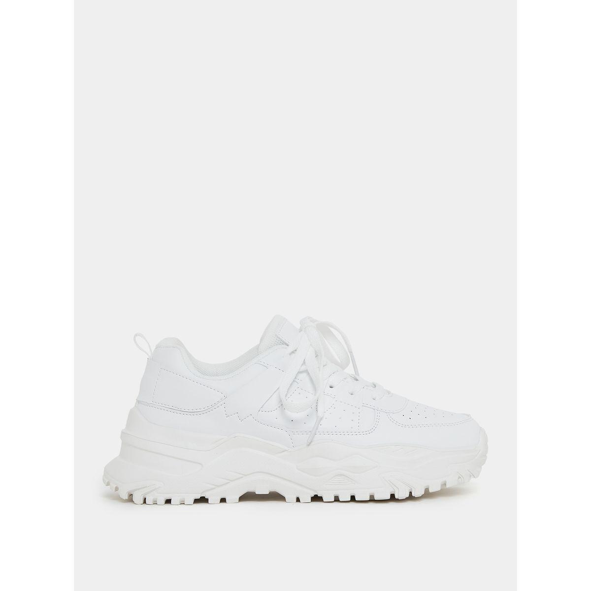 Styli Perforated Lace Up Chunky Sneakers-women-shoes-sneakers-image-2