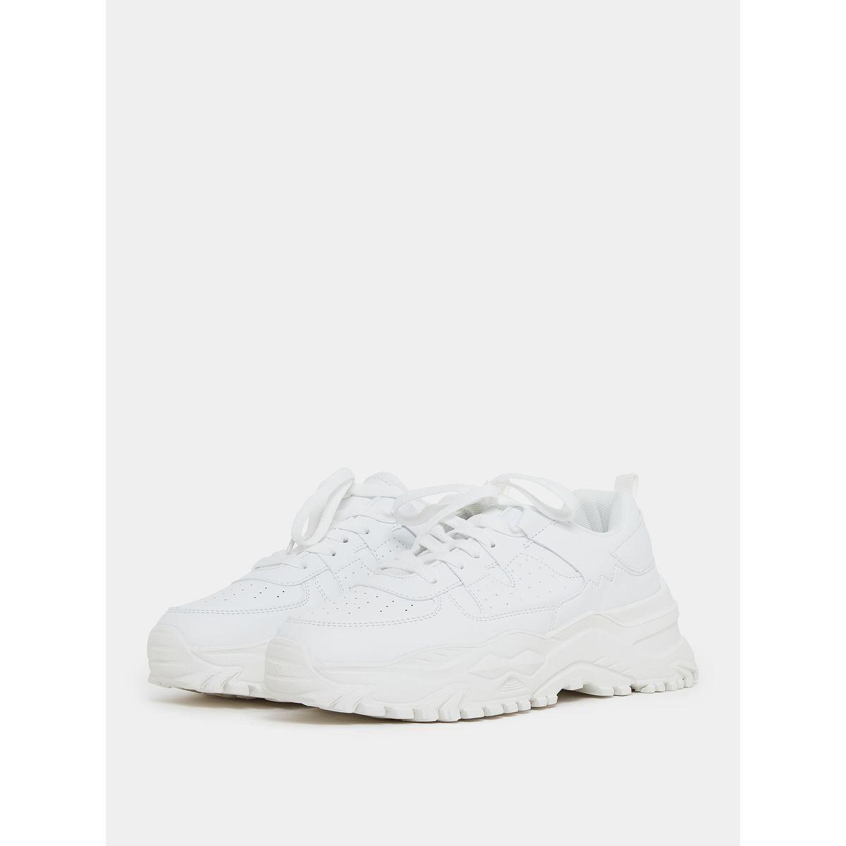 Styli Perforated Lace Up Chunky Sneakers-women-shoes-sneakers-image-3
