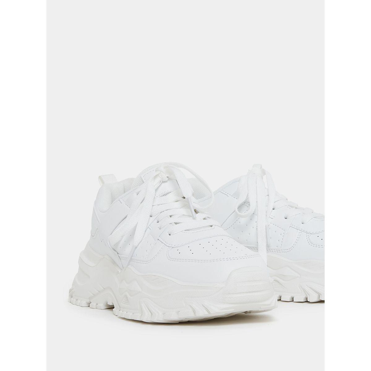 Styli Perforated Lace Up Chunky Sneakers-women-shoes-sneakers-image-4