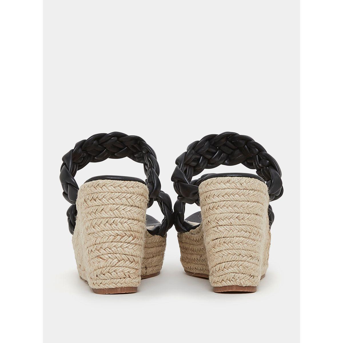 Styli Braided Strap Slip On Wedge Heel Sandals-women-shoes-heels-image-5