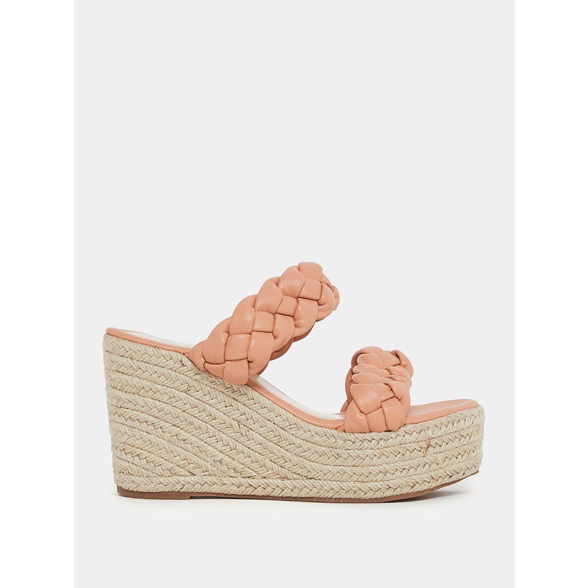 Styli Braided Strap Slip On Wedge Heel Sandals-women-shoes-heels-image-2