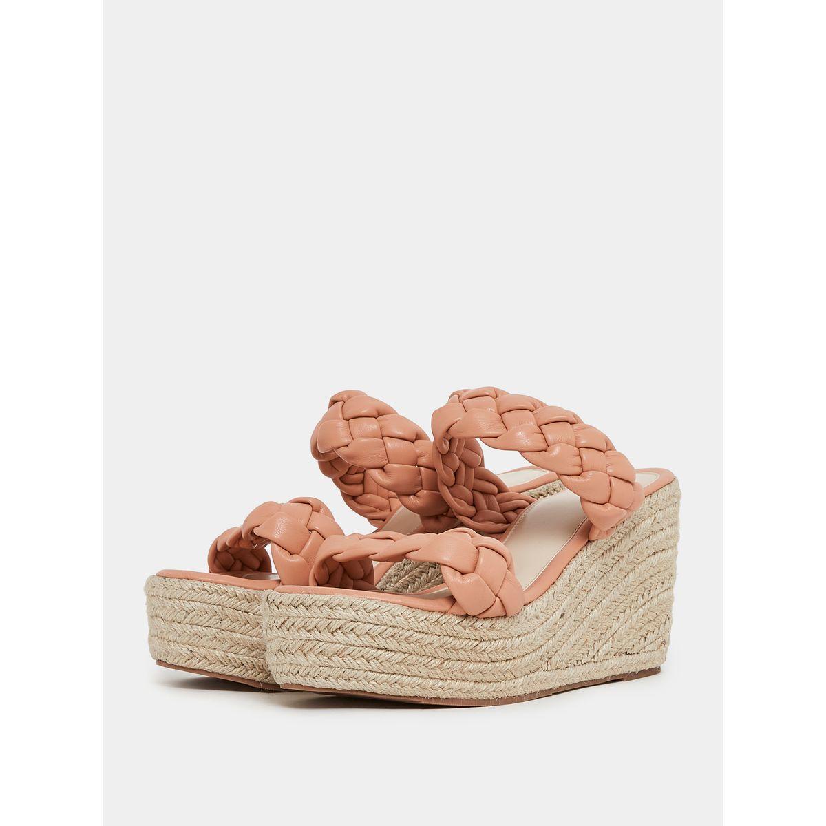Styli Braided Strap Slip On Wedge Heel Sandals-women-shoes-heels-image-3