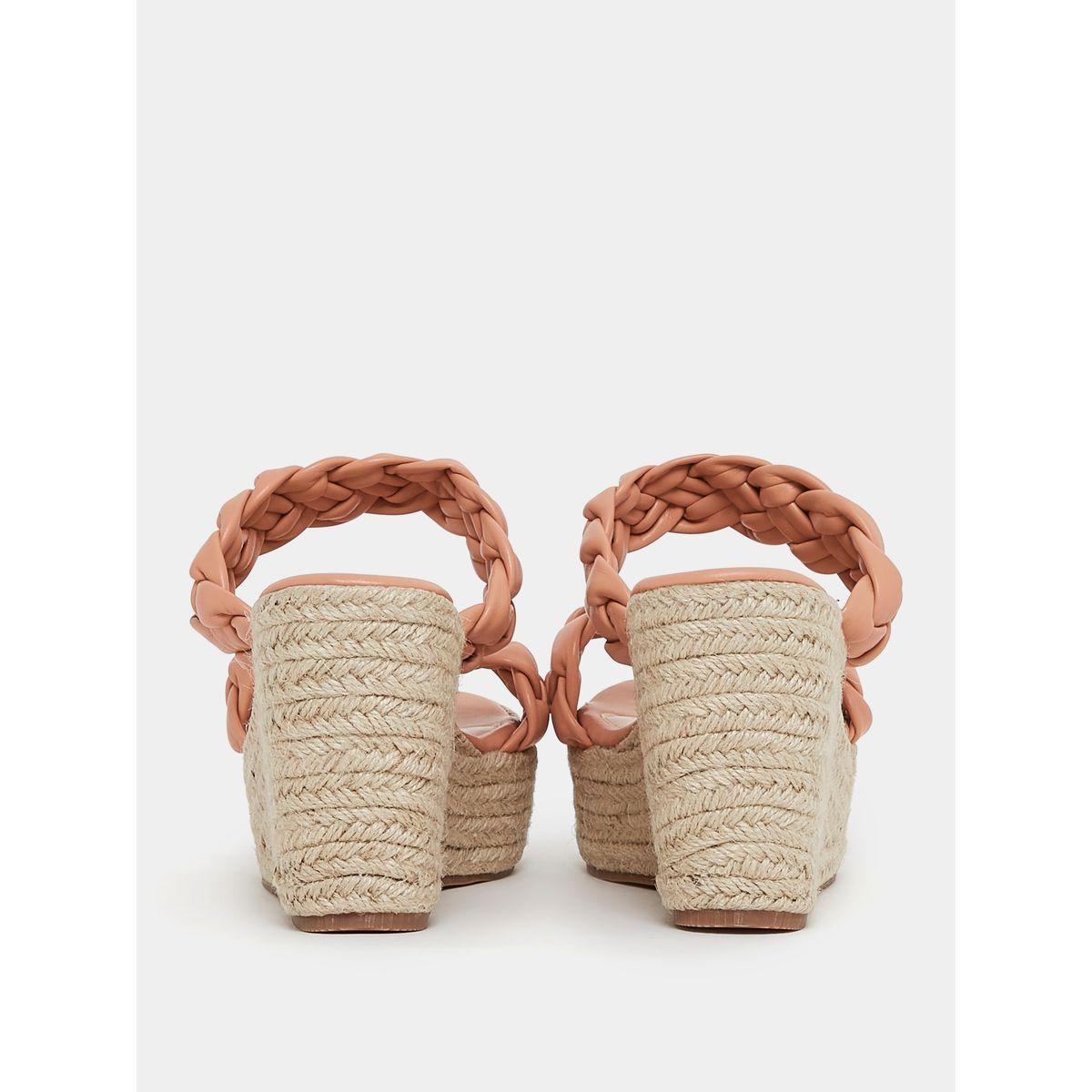 Styli Braided Strap Slip On Wedge Heel Sandals-women-shoes-heels-image-5