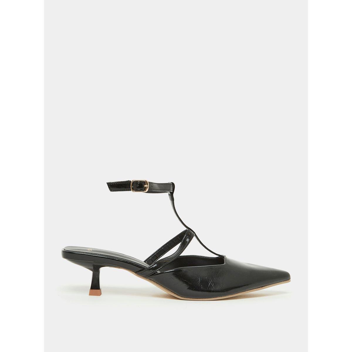 Styli Ankle Strap Kitten Heel Sandals with Buckle Closure-women-shoes-heels-image-2
