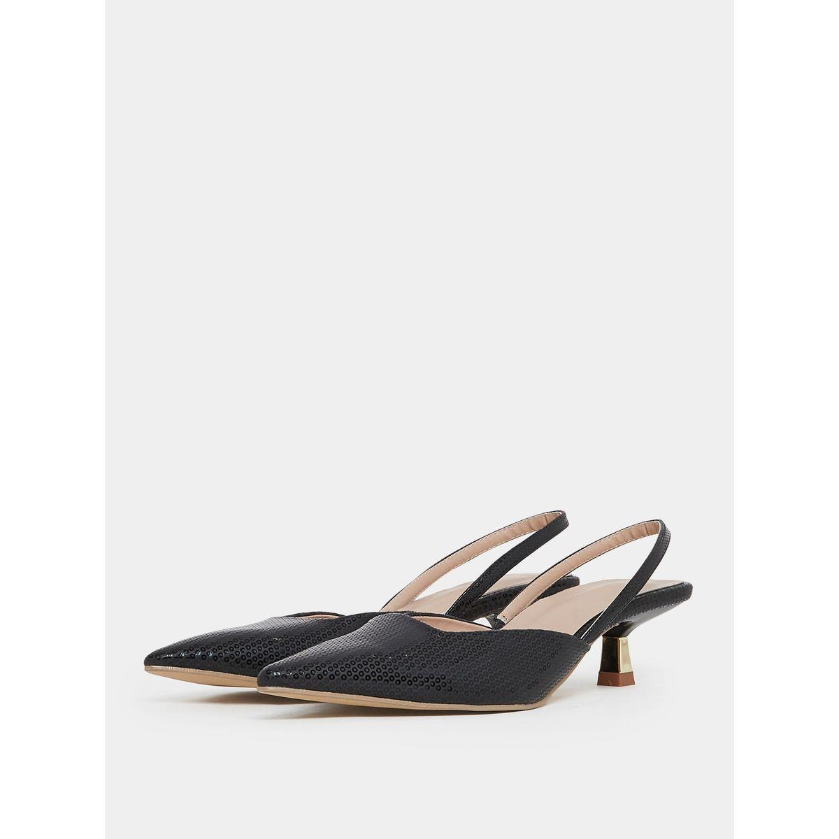 Styli Pointed Toe Slingback Kitten Heel Sandals-women-shoes-heels-image-3
