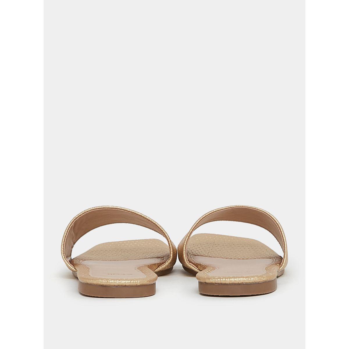 Styli Textured Slip On Flat Sandals-women-shoes-sandals-flats-image-5