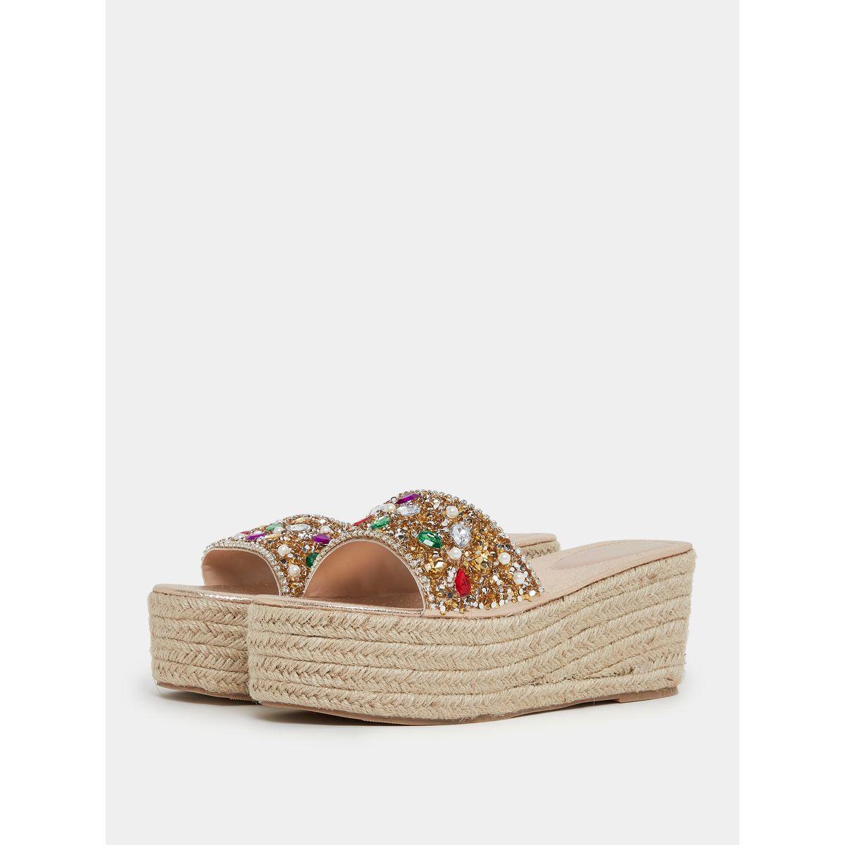 صندل بكعب ويدج مزين بحجر كريم-women-shoes-heels-image-3