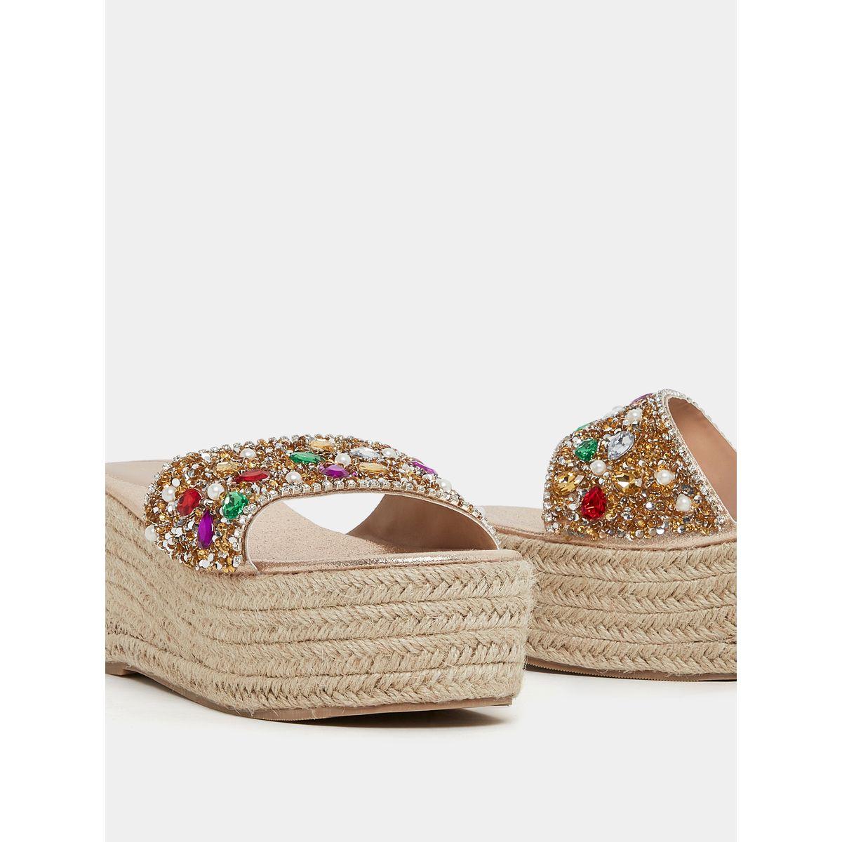 Styli Faux Gemstone Embellished Strap Wedge Sandal-women-shoes-heels-image-4