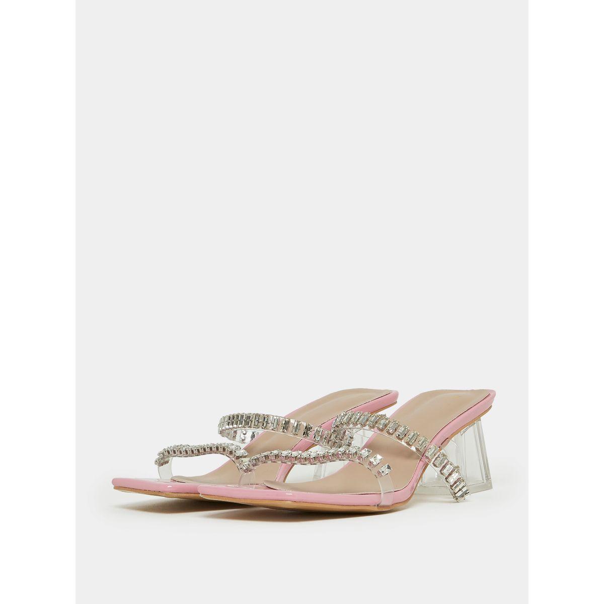 Styli Embellished Strappy Block Heel Sandals-women-shoes-heels-image-3