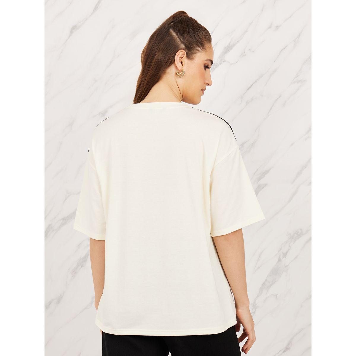 تيشيرت واسع بطبعة جرافيك مع اكتاف منخفضة-women-clothing-tshirts-image-5