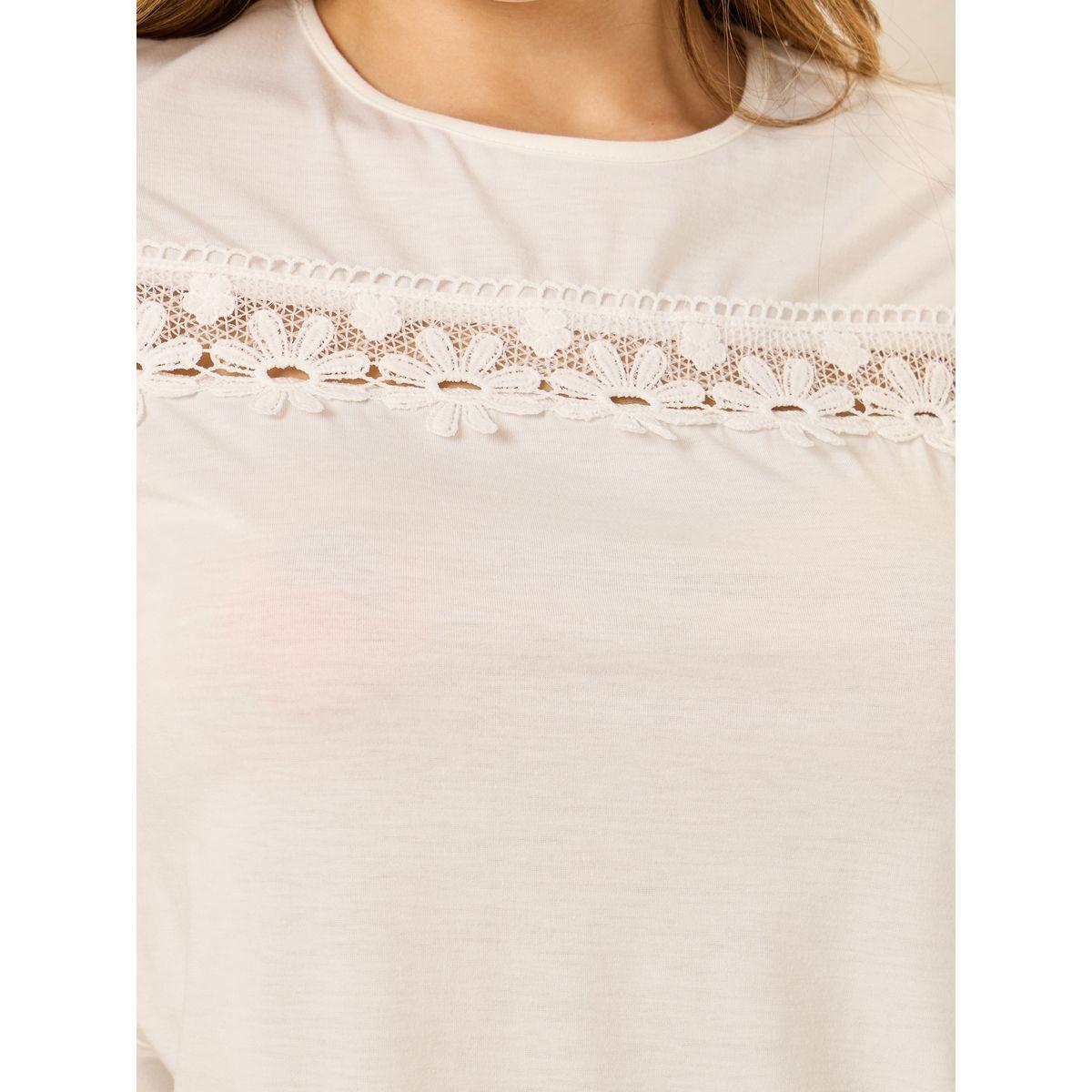 Styli Lace Inset Regular Fit Round Neck T-Shirt-women-clothing-tshirts-image-4