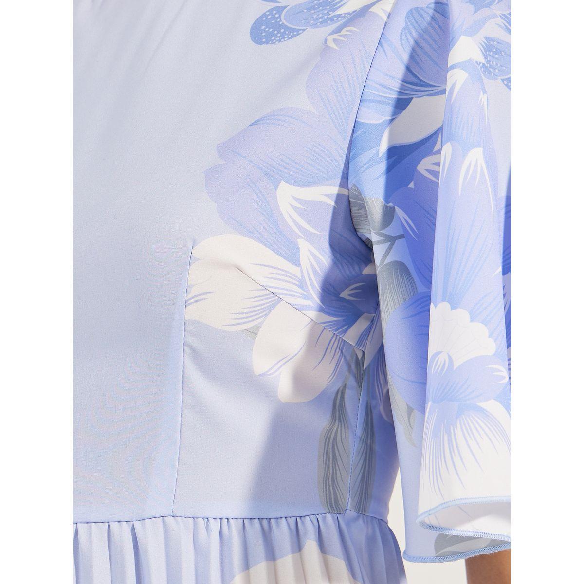 Styli Limited Floral Print Pleated A-Line Midi Dress-women-clothing-dresses-image-3
