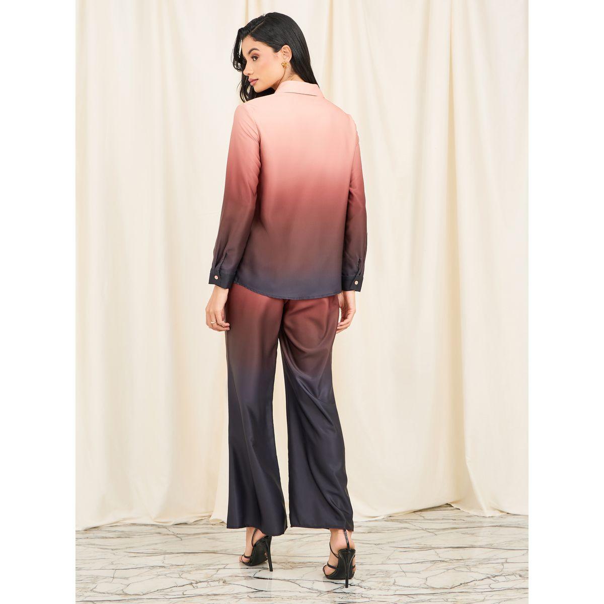 طقم منسق من بنطال واسع مع بلوزة بقصة سليم فت-women-clothing-coordsets-image-5