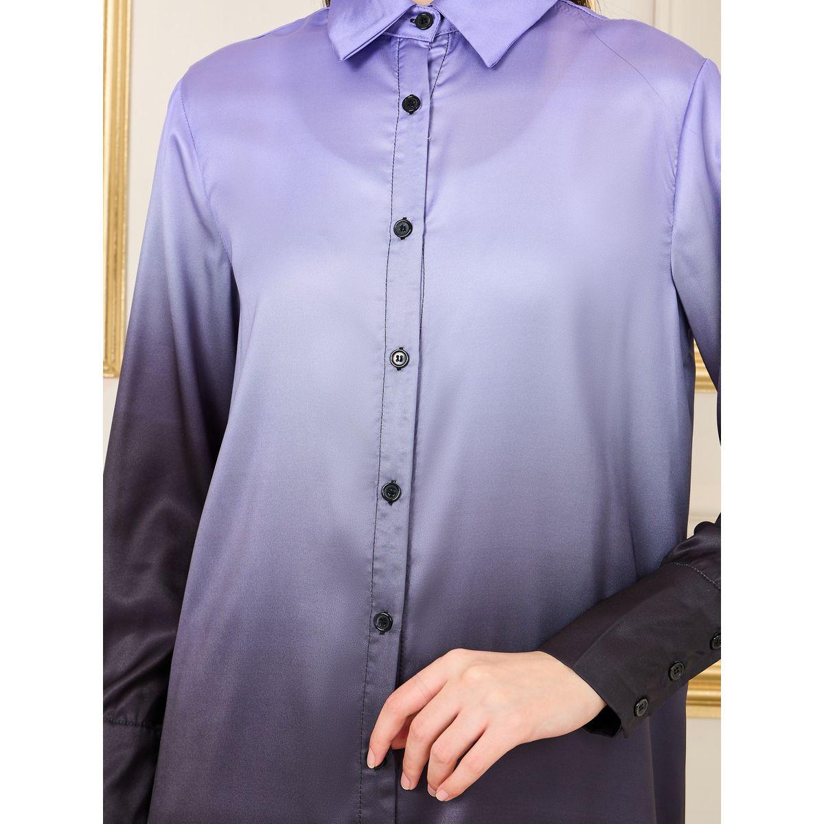 مجموعة من بنطال مع بلوزة بطبعة تدرج الالوان-women-clothing-coordsets-image-4