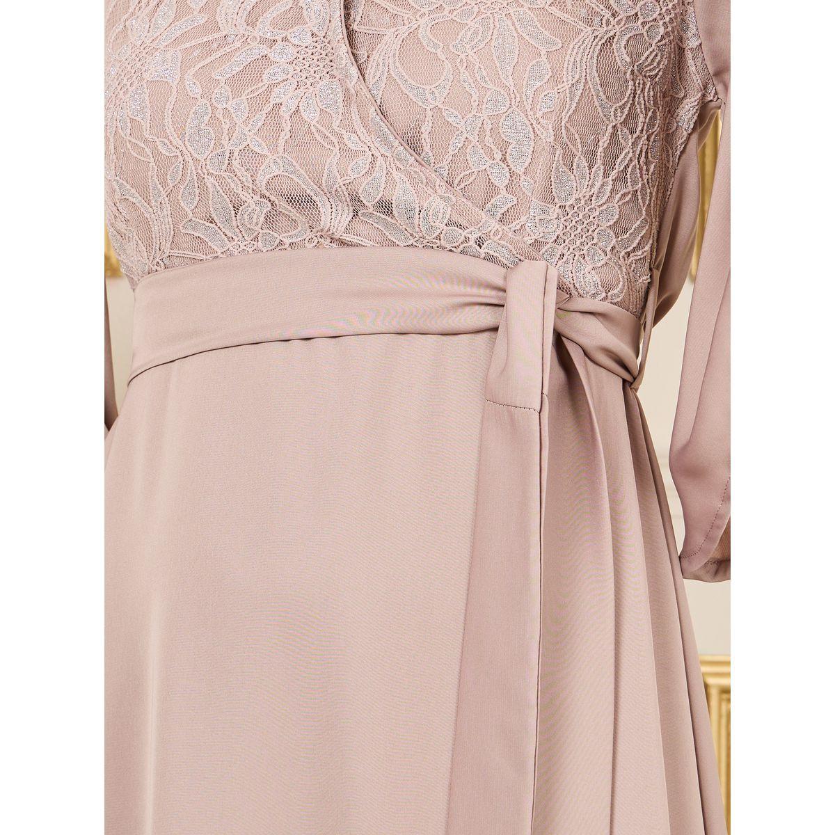 Styli Lace Detail Flared Sleeves Wrap Midi Dress-women-clothing-dresses-image-3