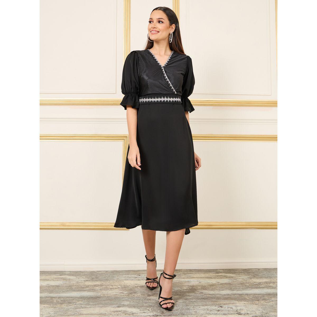 فستان ميدي مخطط ومزين بالخرز-women-clothing-dresses-image-2