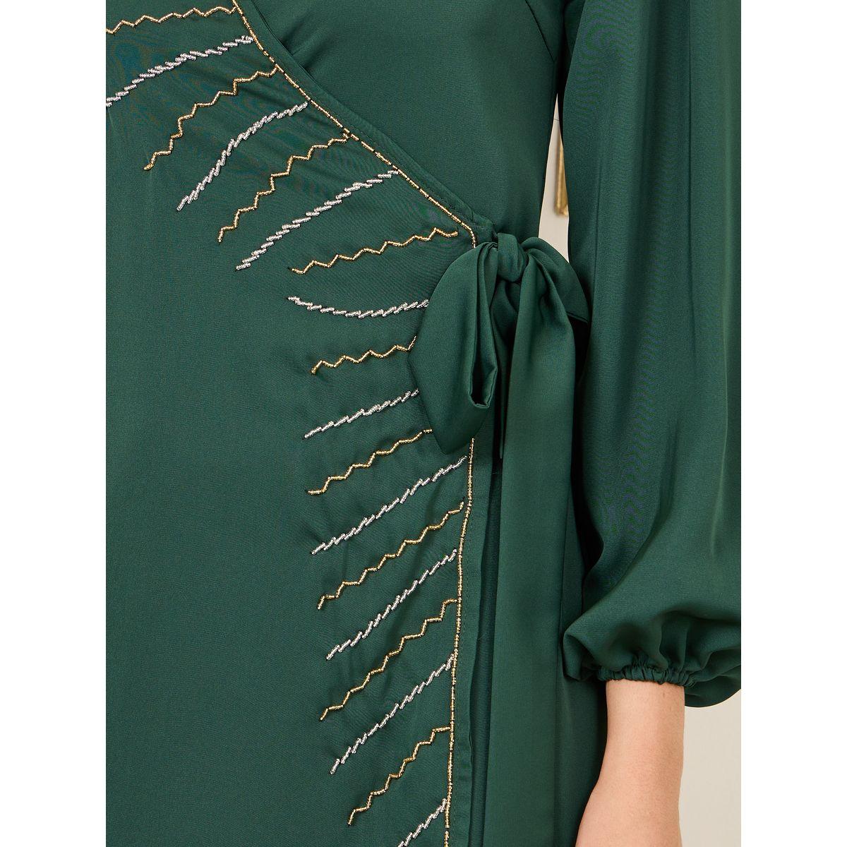 Styli Beaded Detail A-Line Wrap Midi Dress-women-clothing-dresses-image-3