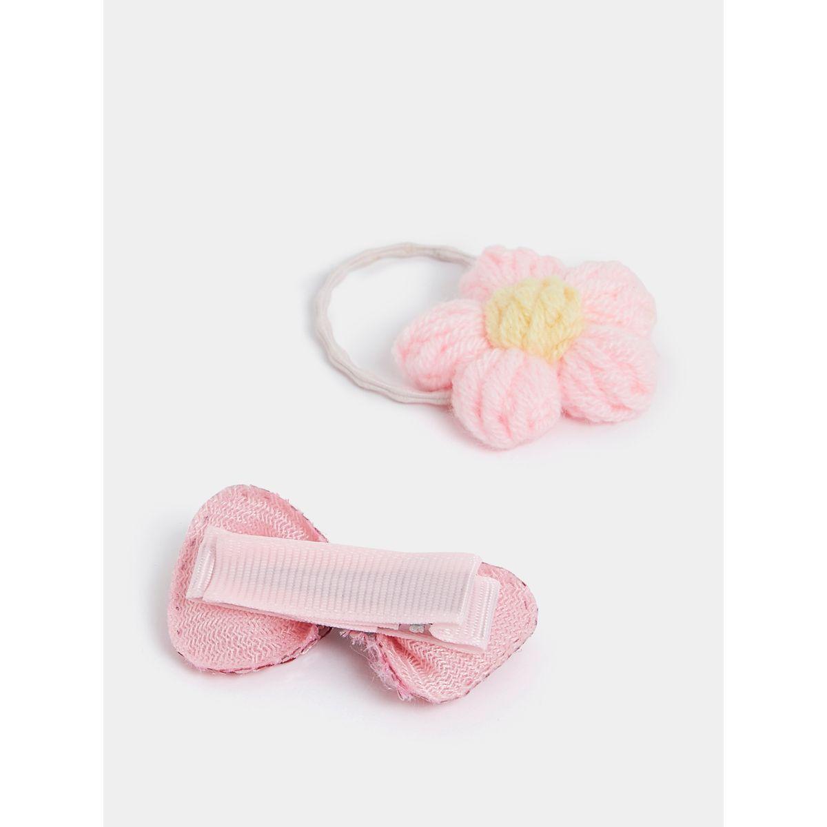 Styli Set of 2 - Sequin Bow and Floral Hair Ties-girls-accessories-jewellery-image-3