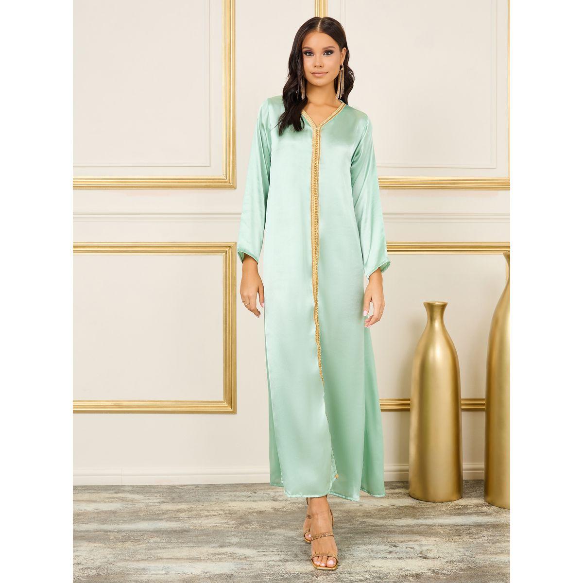 جلابية مُطرّزة وتفاصيل لوريكس ماكسيم كرييشن × ستايلي-women-arabicclothing-jalabiyas-image-2