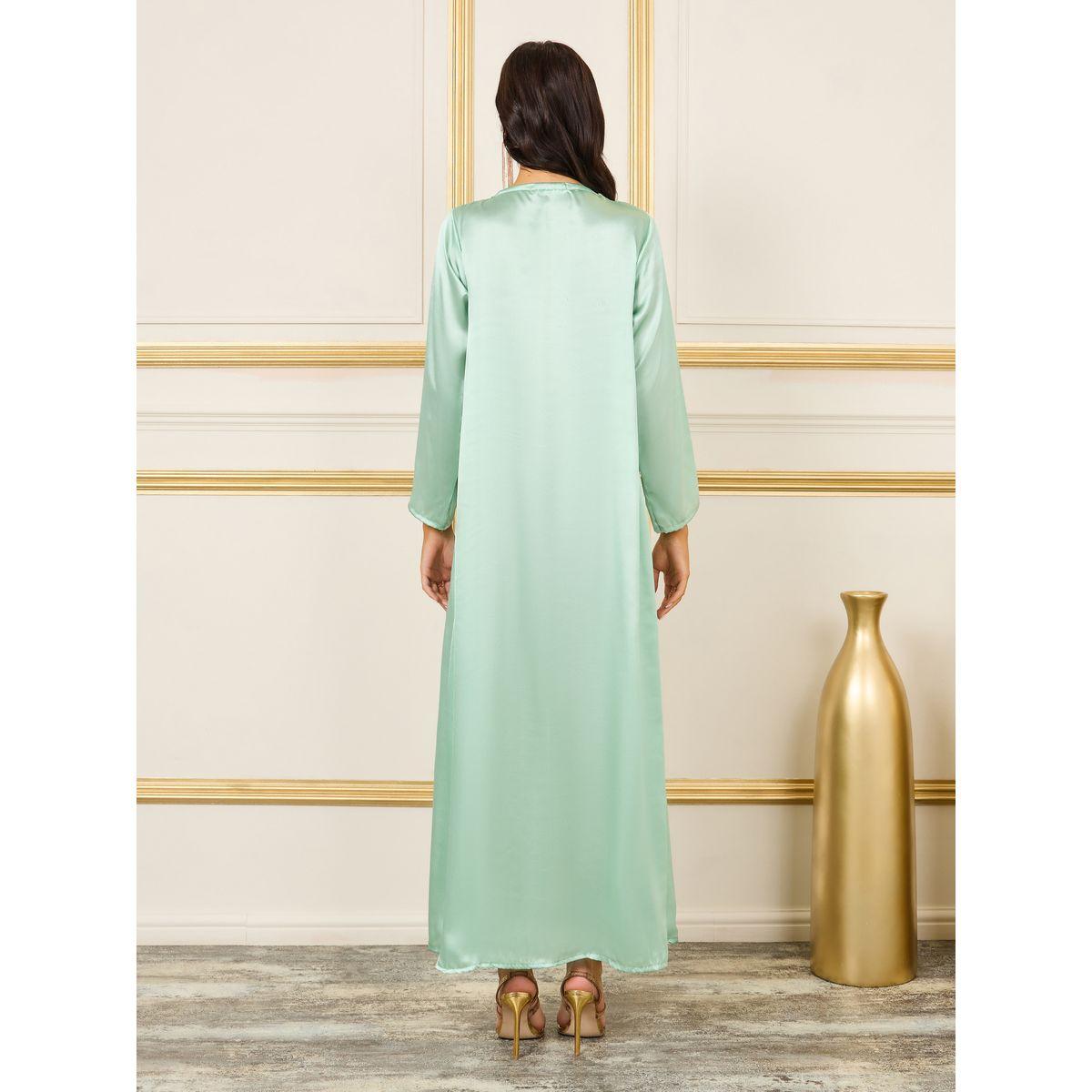 Maxim Creation X Styli  Embroidered Lace Lurex Texture Sheer Jalabiya-women-arabicclothing-jalabiyas-image-7