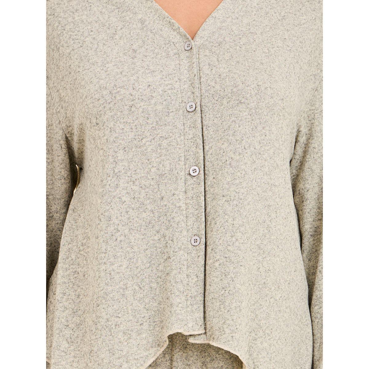 Styli Unwind Handkerchief Hem Drop Shoulder Cardigan and Pant Lounge Set-women-clothing-coordsets-image-3
