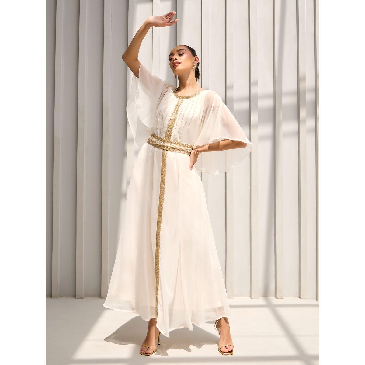 Styli Hand Embroidery Draped Kaftan-women-arabicclothing-kaftan-image-2