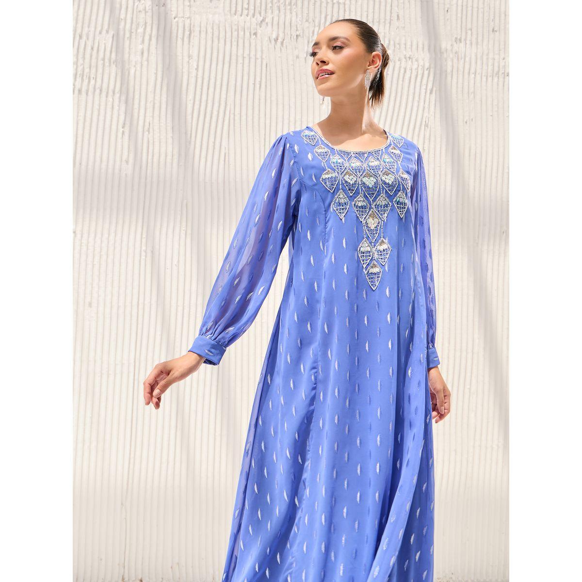 Styli Embellished Yoke Jalabiya With Hand Embroidery-women-arabicclothing-jalabiyas-image-2