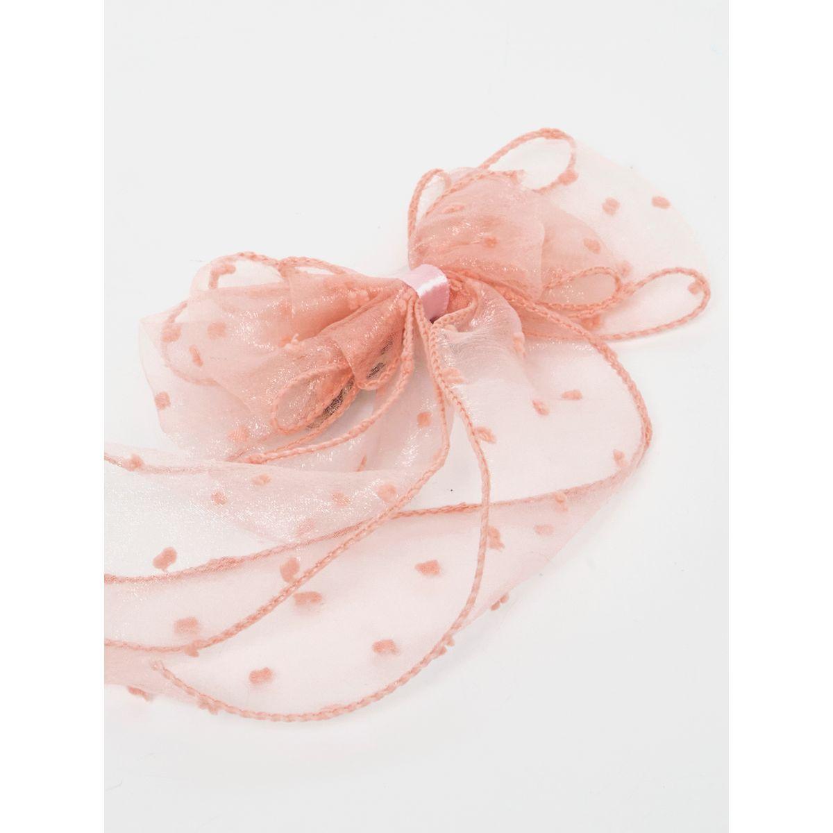 Styli Dobby Mesh Bow Hair Clip-girls-accessories-jewellery-image-1