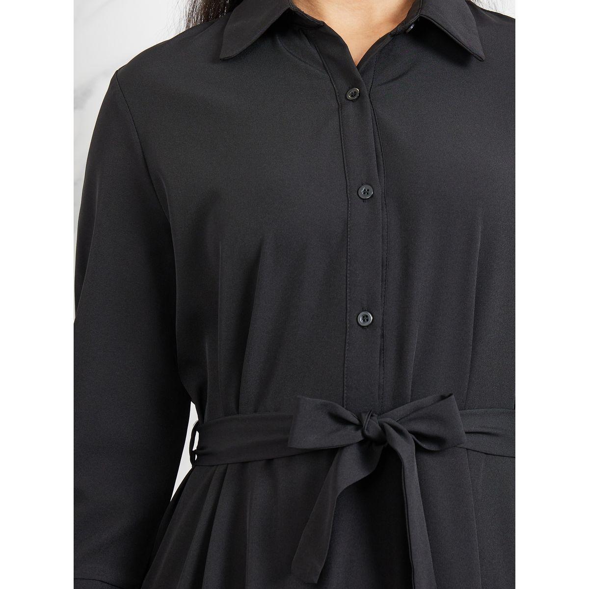 فستان طويل سادة برباط خصر-women-clothing-dresses-image-3