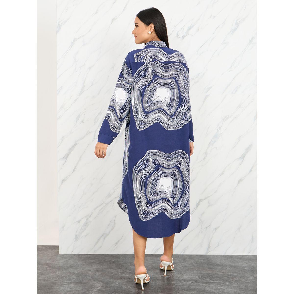 Styli Swirl Print Shirt Midi Dress-women-clothing-dresses-image-5