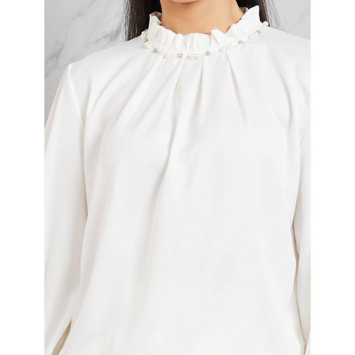 Styli Pearl Detail High Neck Solid Top-women-clothing-shirtsandblouses-blouses-image-4
