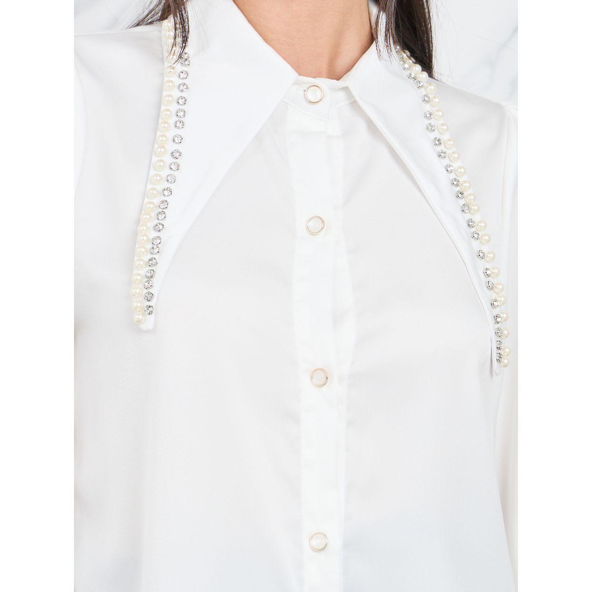 Styli Sequin Collar Detail Button Up Solid Shirt-women-clothing-shirtsandblouses-shirts-image-4