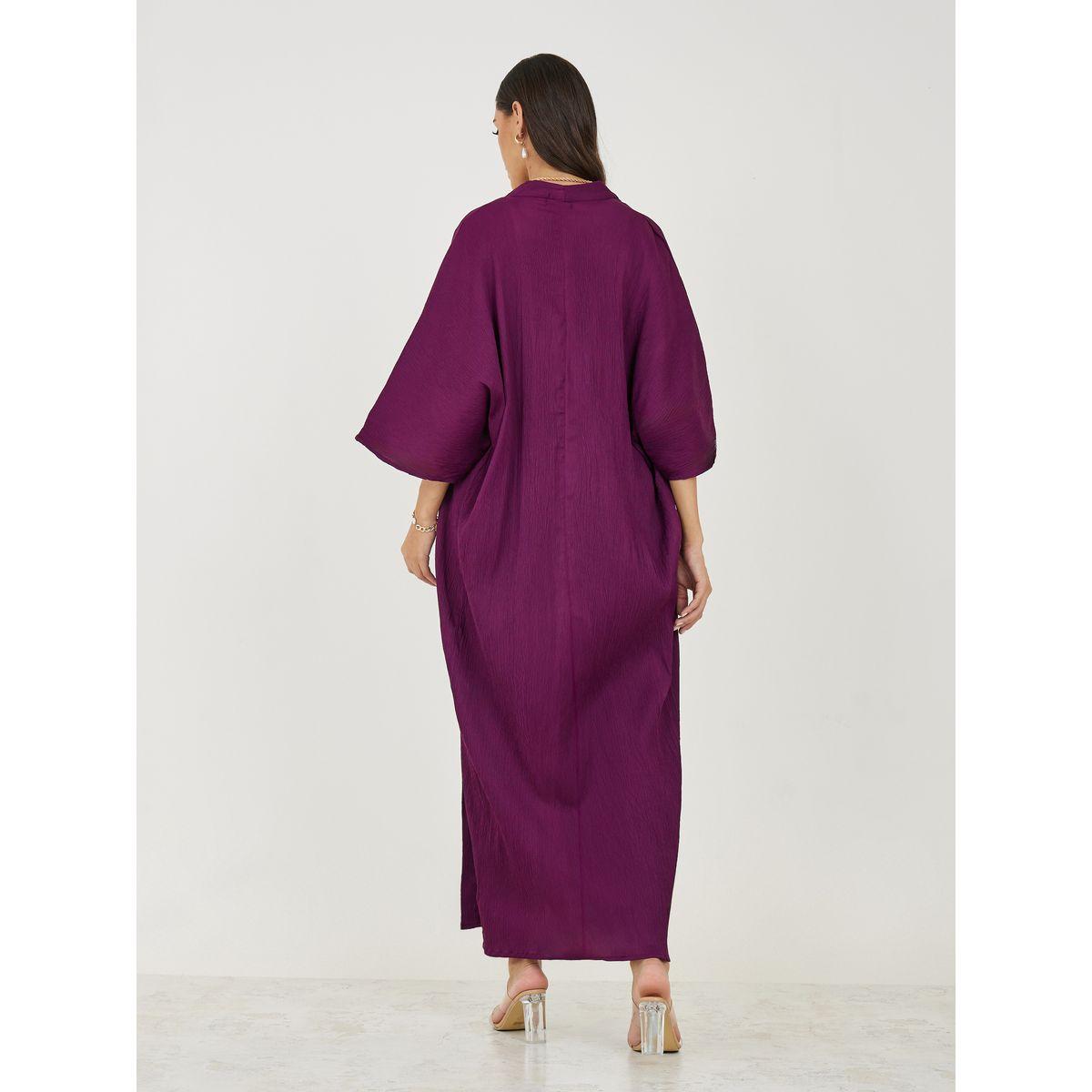 كيمونو فضفاض طويل بتفاصيل بارزة الملمس-women-clothing-shirtsandblouses-shirts-image-4