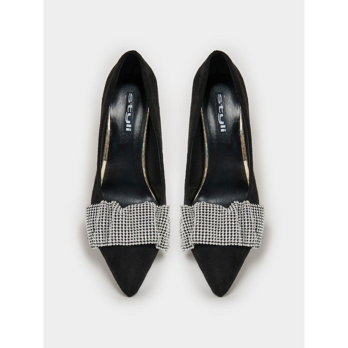 Styli Embellished Court Pointed Toe Stiletto Heel Pump-women-shoes-heels-image-5