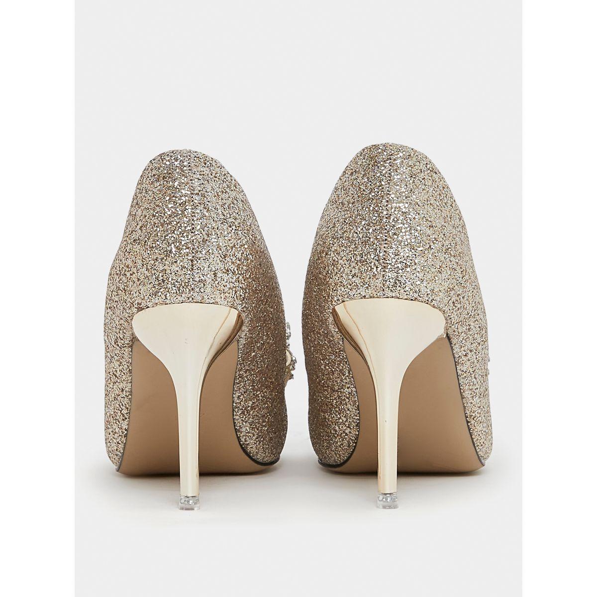 Styli Embellished Bow Mid Heel Sandals-women-shoes-heels-image-5