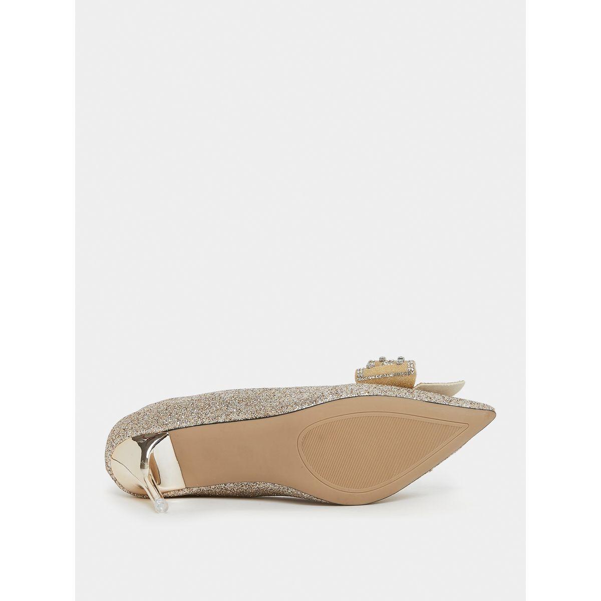 Styli Embellished Bow Mid Heel Sandals-women-shoes-heels-image-7