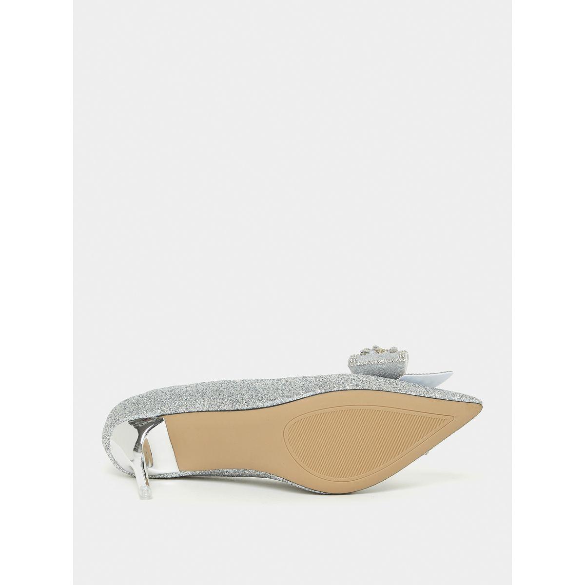 Styli Embellished Bow Mid Heel Sandals-women-shoes-heels-image-7