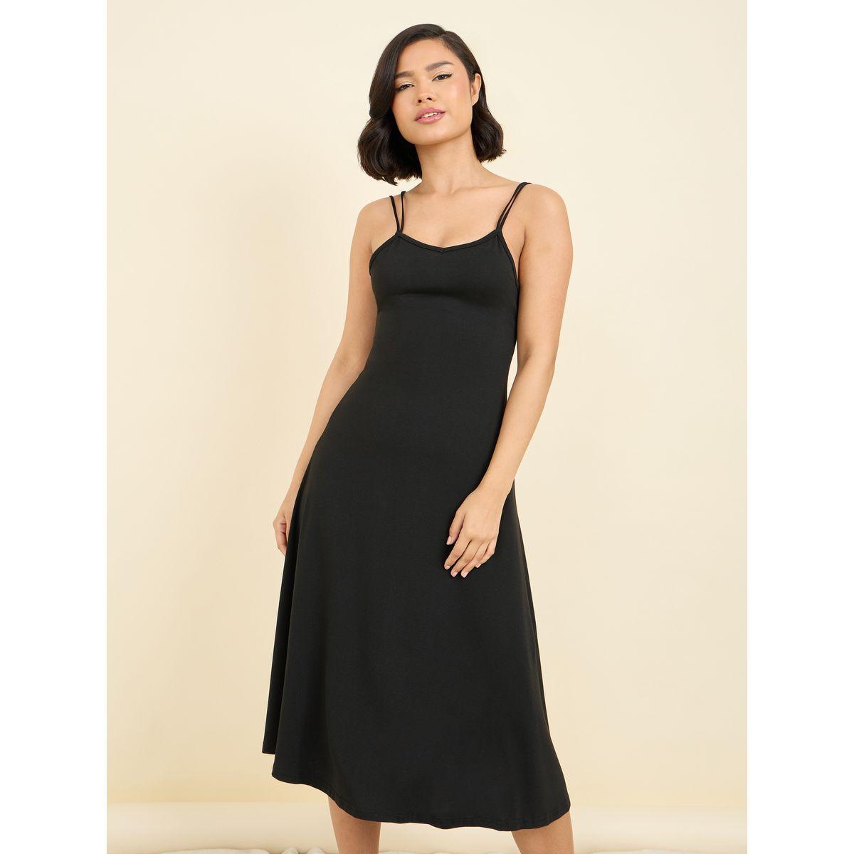 Styli Unwind Butterfly Back Double Strap Slip Dress-women-clothing-nightwear-nighties-image-3