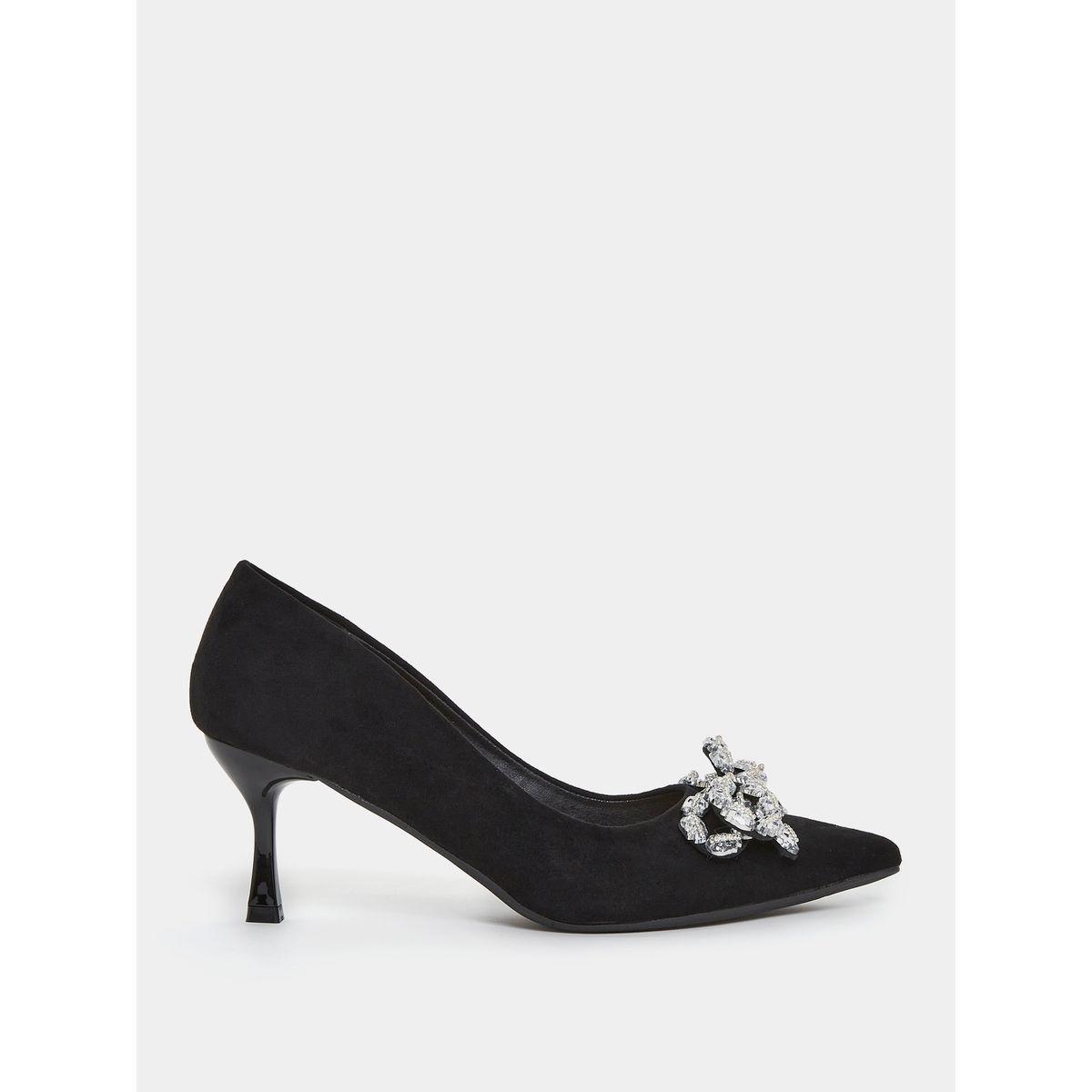 Styli Stone Bow Detail Court Heel Pump-women-shoes-heels-image-1