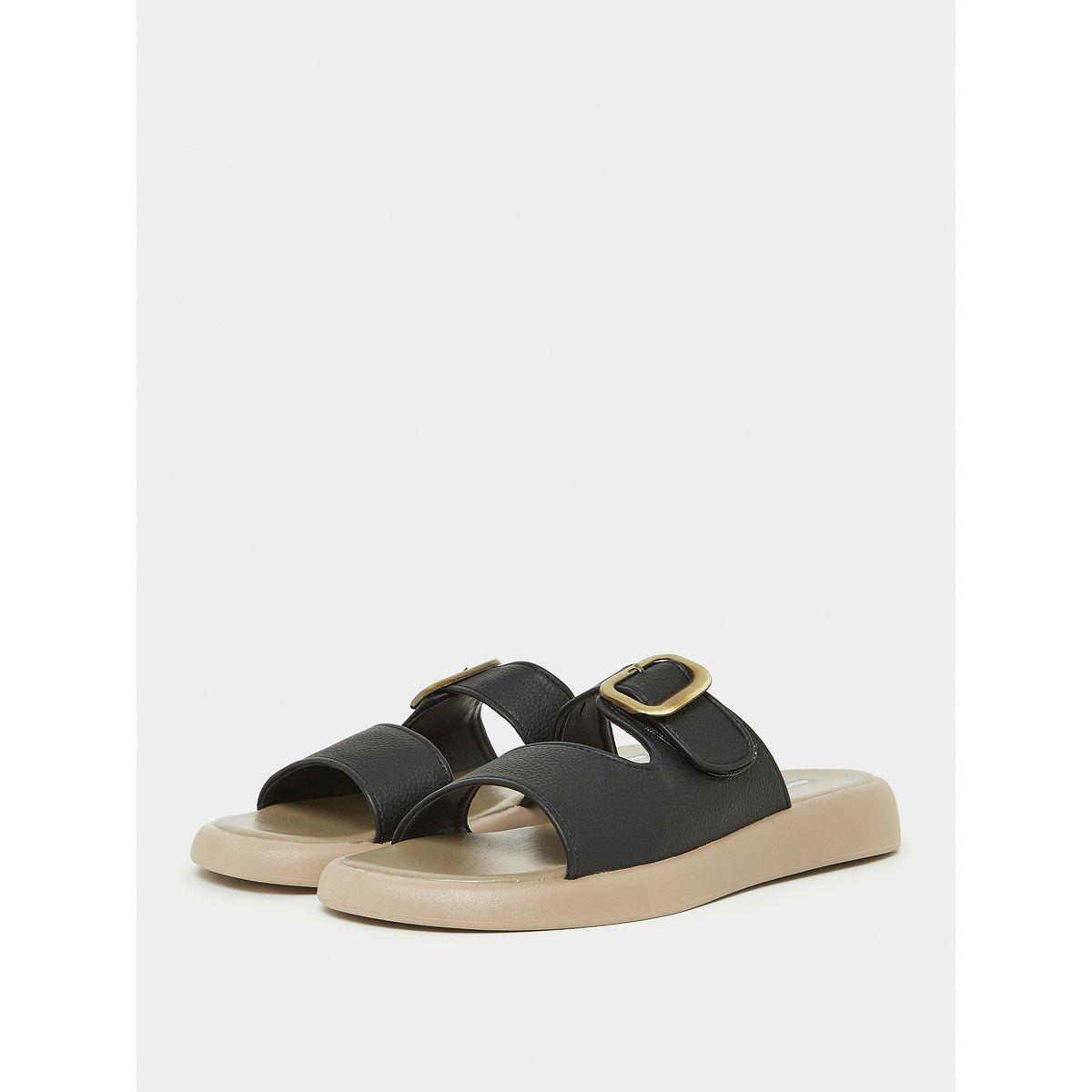 صندل فلات بسير مع إبزيم غلق-women-shoes-sandals-flats-image-3