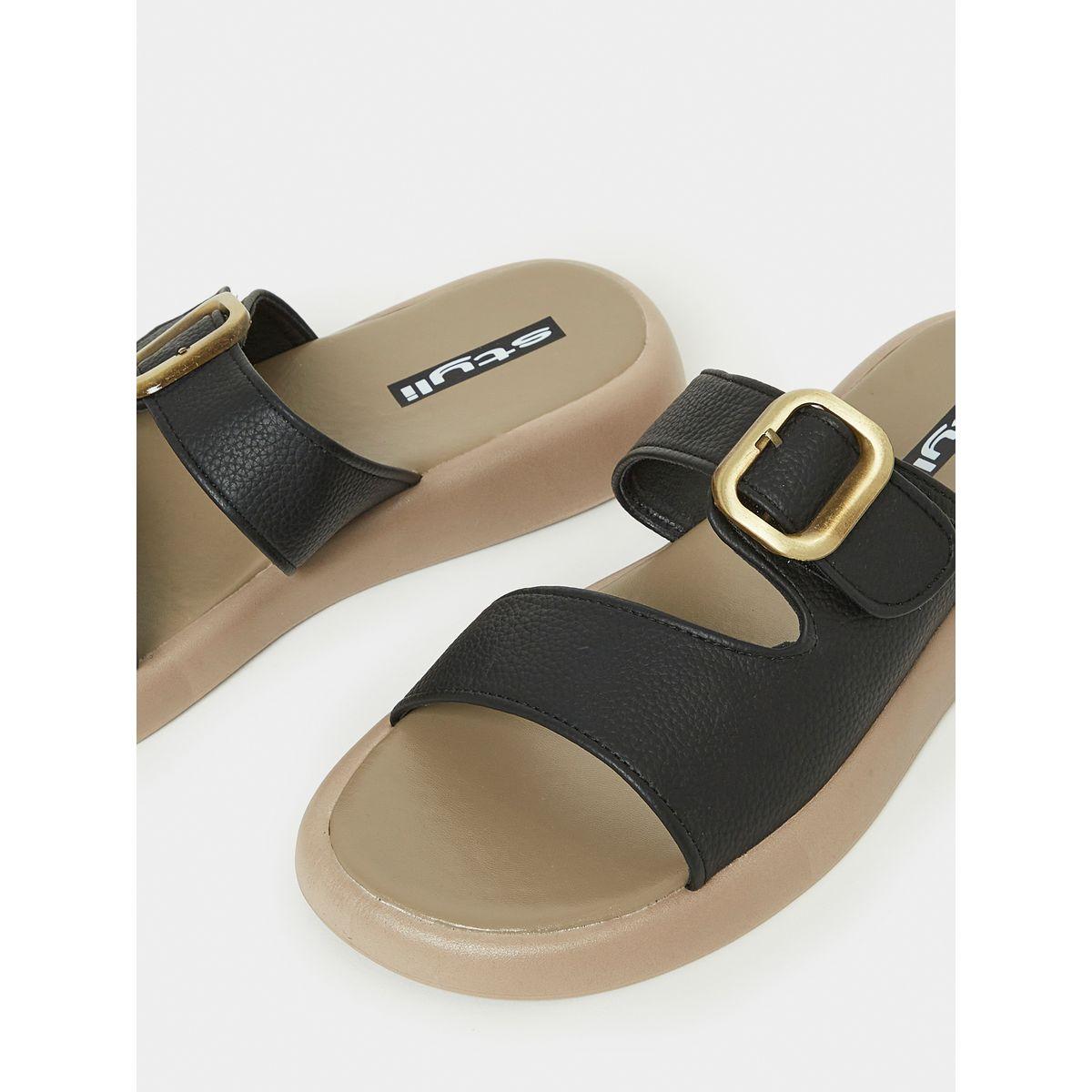 صندل فلات بسير مع إبزيم غلق-women-shoes-sandals-flats-image-4