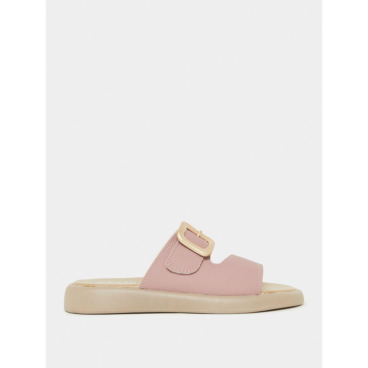 صندل فلات بسير مع إبزيم غلق-women-shoes-sandals-flats-image-6