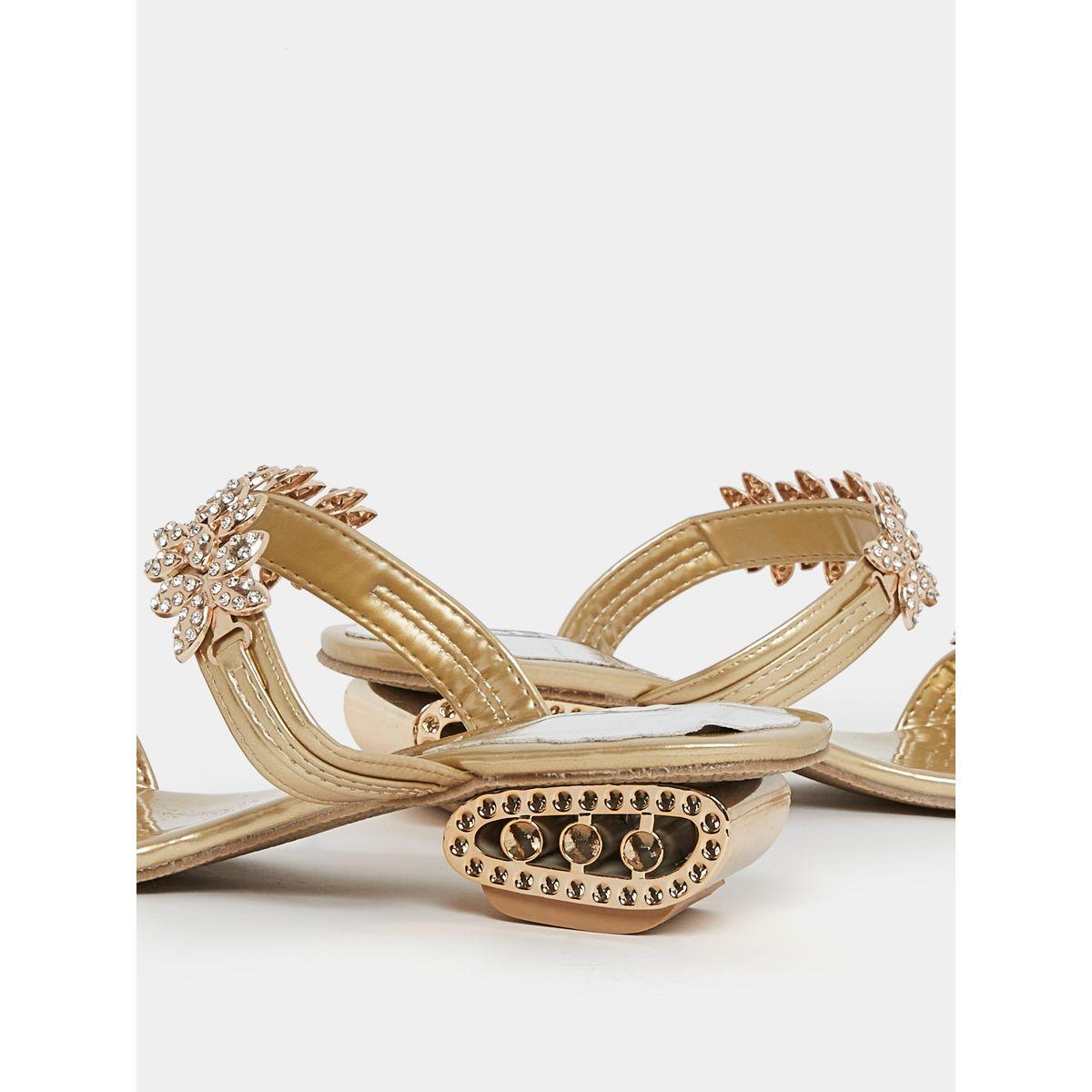 صندل فلات بسيور منمقة بكريستال صناعي-women-shoes-sandals-flats-image-4
