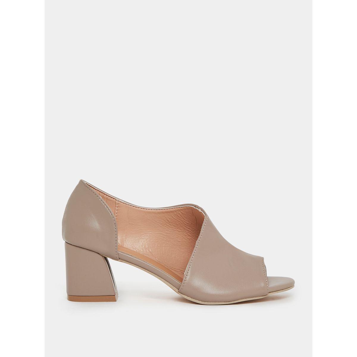 Styli Diagonal Wide Strap Block Heel Sandals-women-shoes-heels-image-2