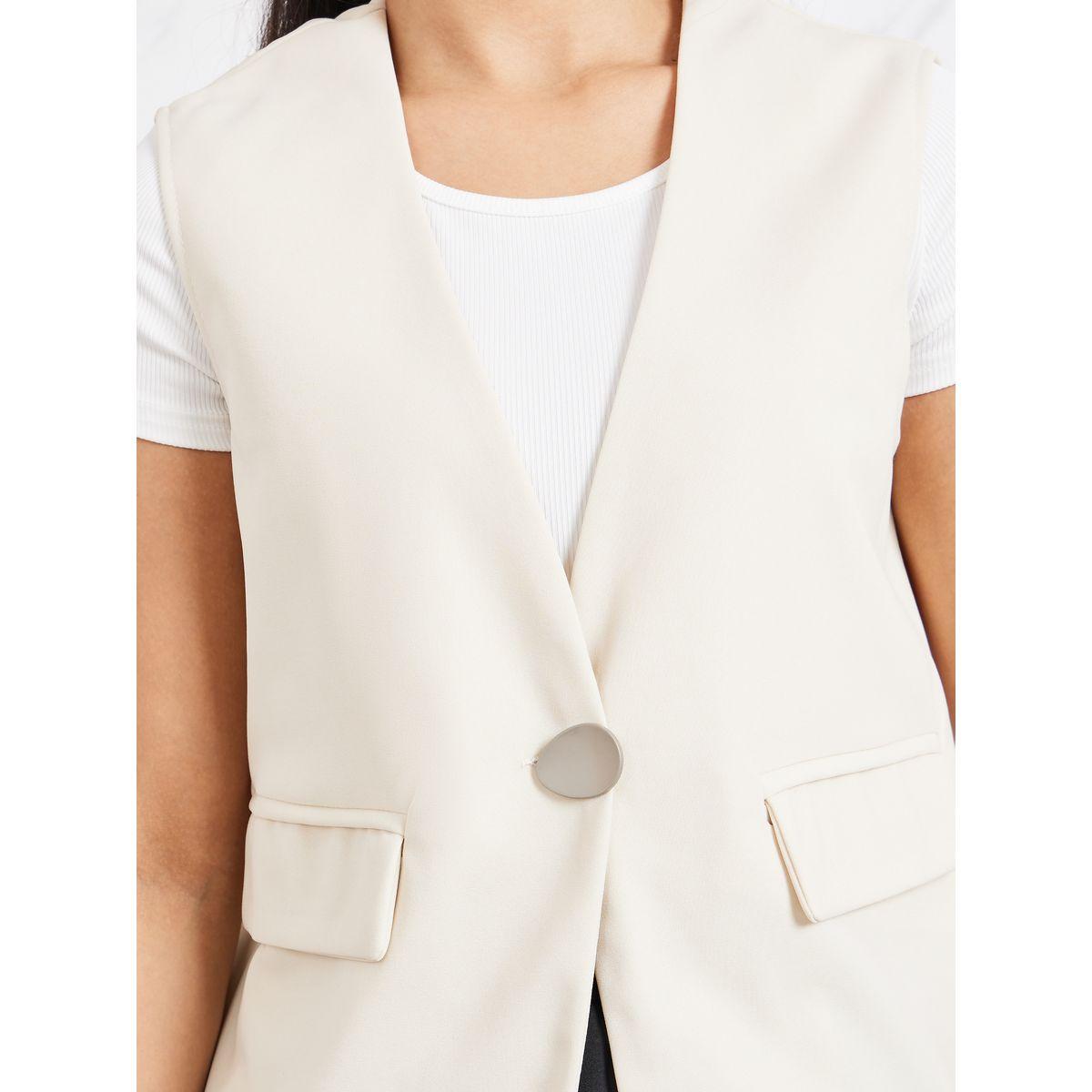 بليزر سادة بلا اكمام مع جيوب-women-clothing-coatsandjackets-blazers-image-4