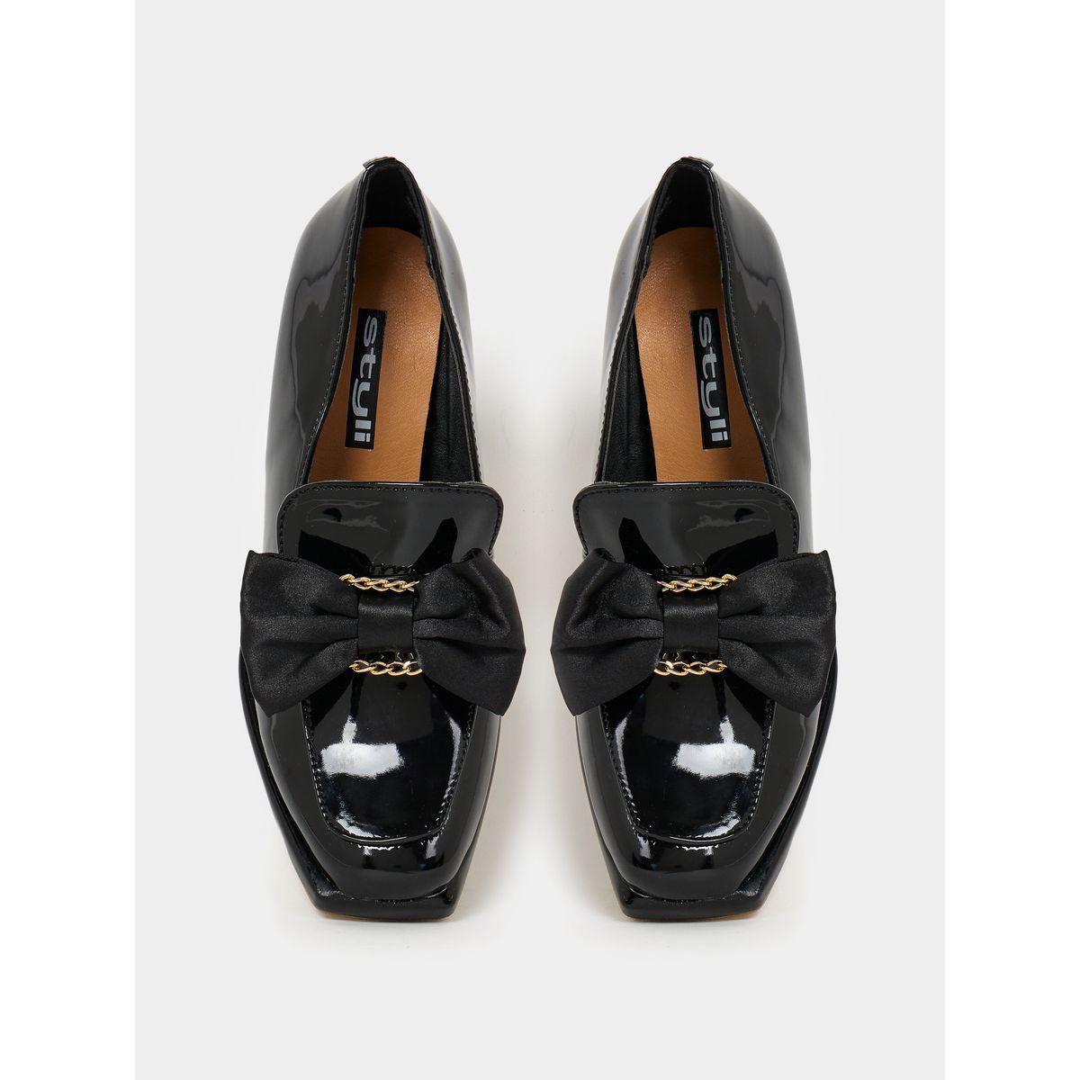 Styli Bow Accent Slip On Block Heel Sandals-women-shoes-heels-image-5