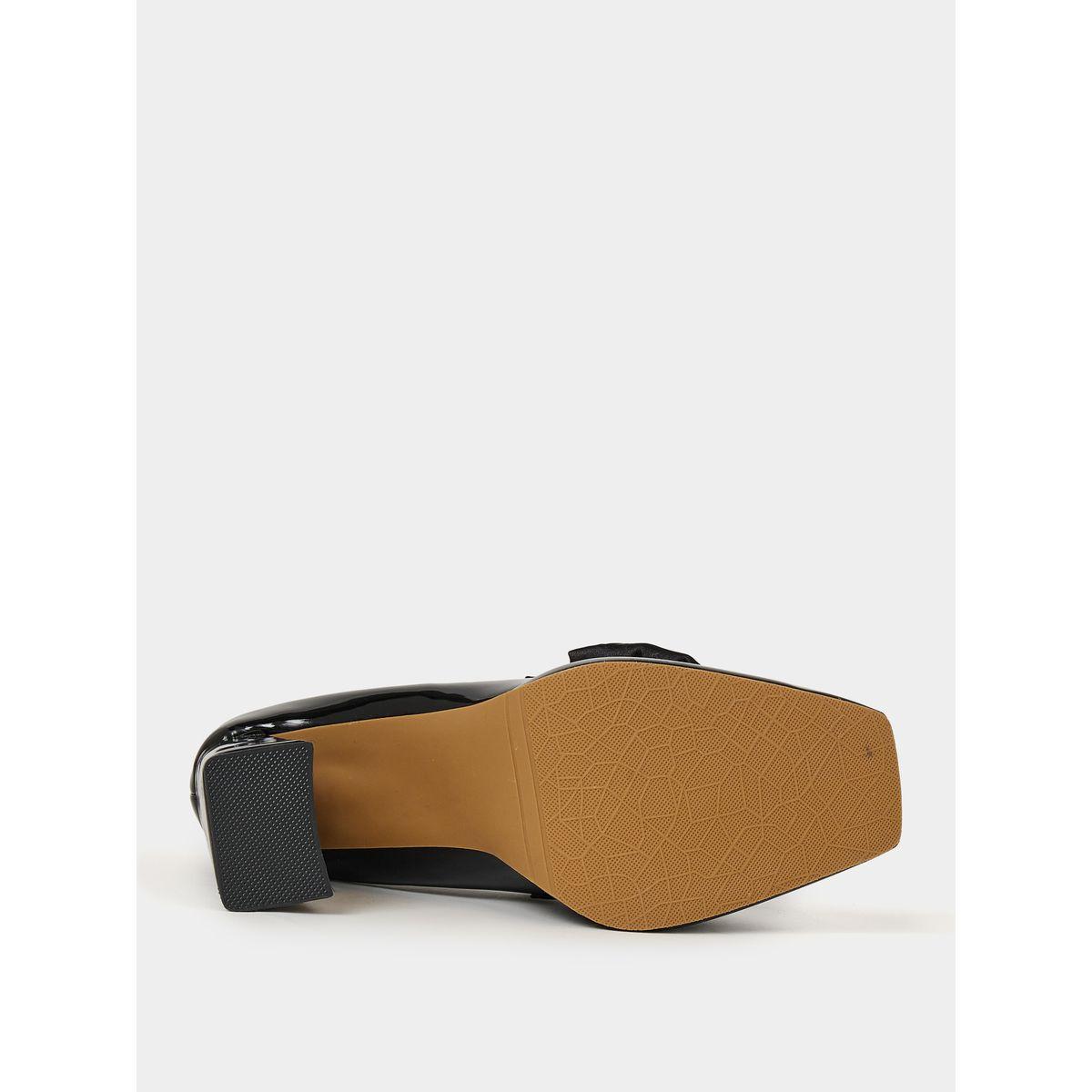 Styli Bow Accent Slip On Block Heel Sandals-women-shoes-heels-image-7