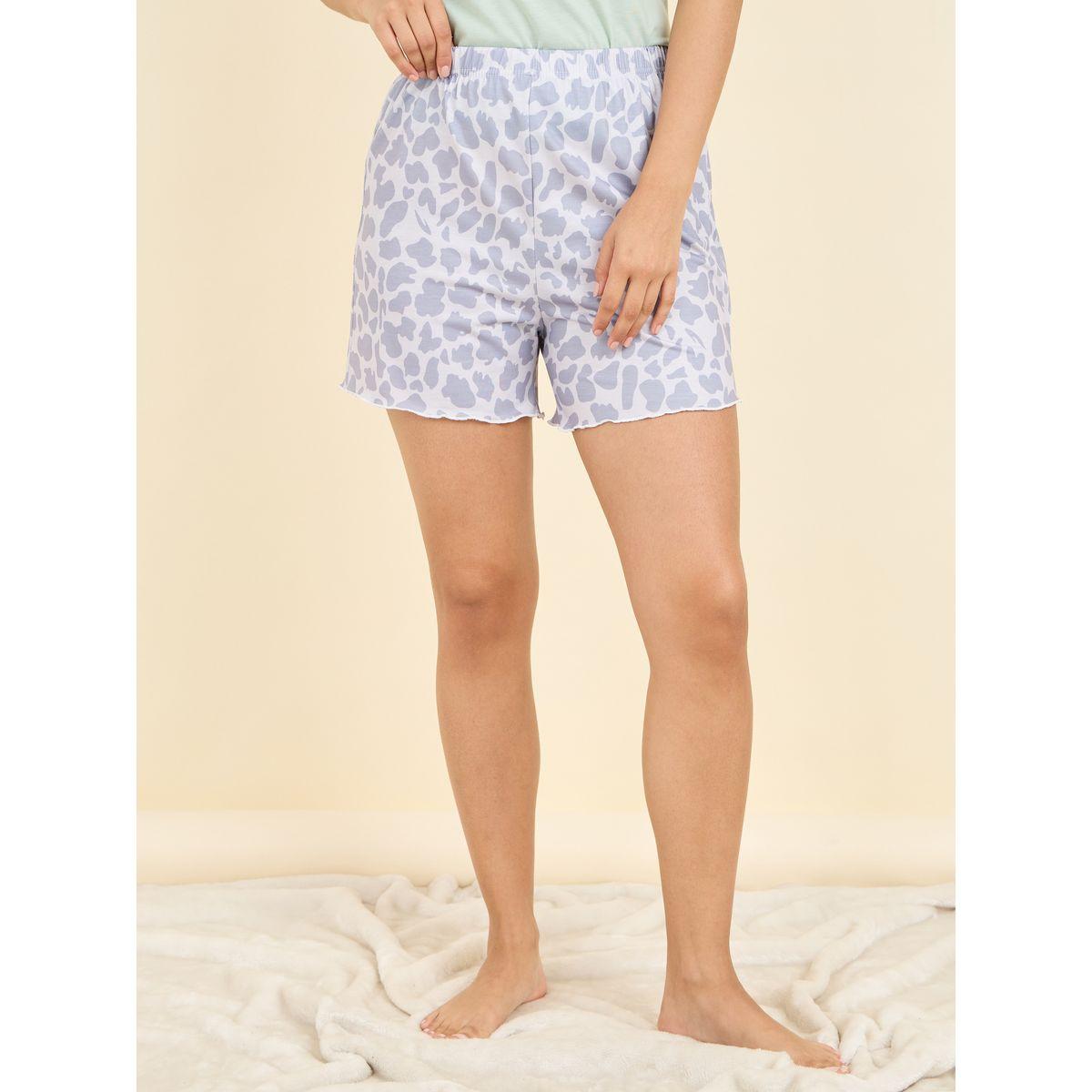 Styli Unwind Sleep All Day Print Cami and Leopard Print Lettuce Hem Short-women-clothing-nightwear-pyjamas-shortsets-image-5